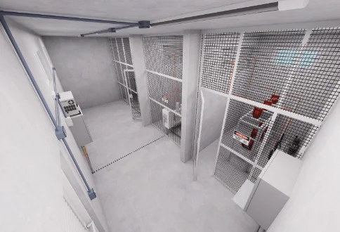 Cabine de medição em média tensão, 23,1kV, com cubiculo de medição, proteção e transformação, padrão celesc